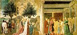 Queen Canvas Paintings - Adoration of the Holy Wood and the Meeting of Solomon and the Queen of Sheba